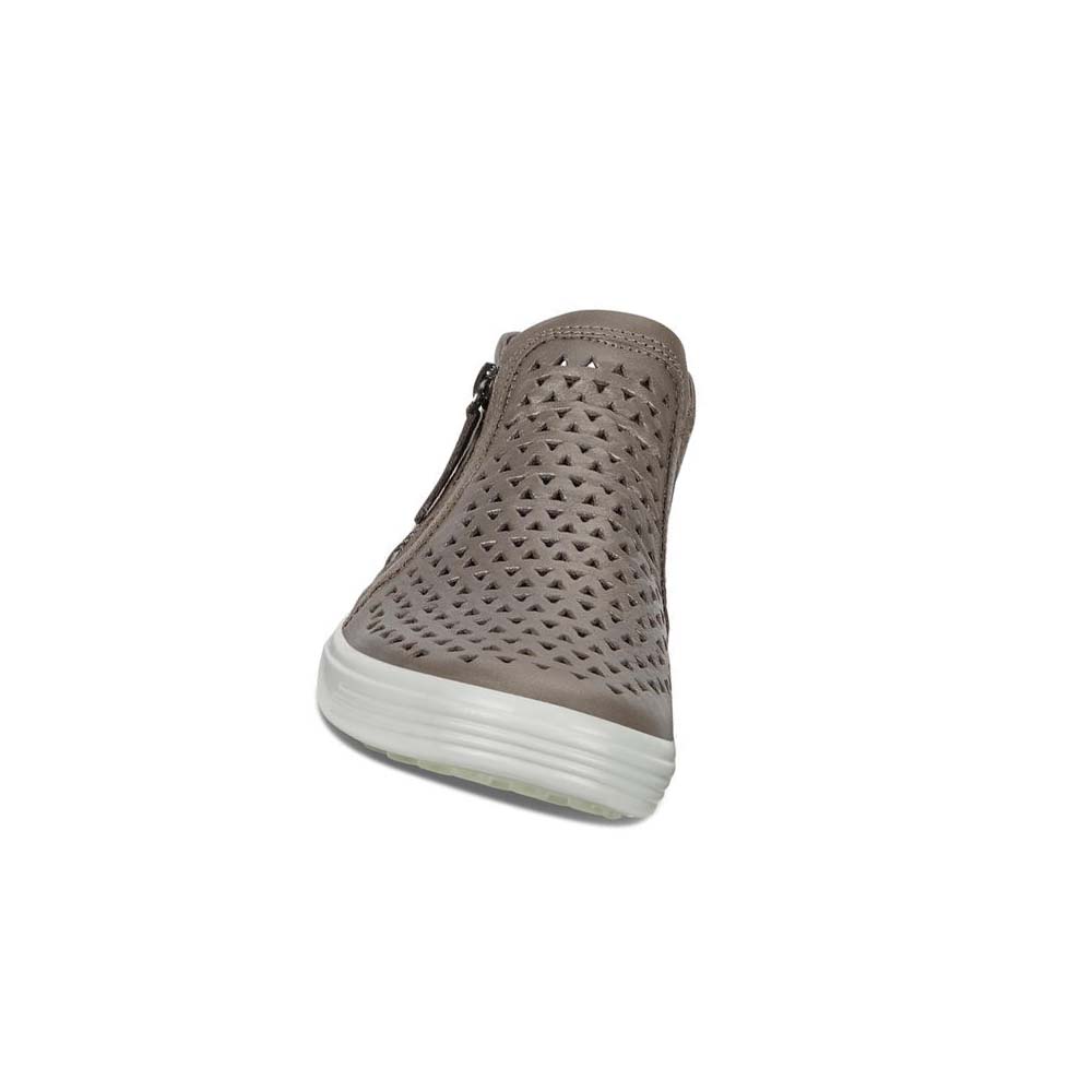 Women's Ecco Soft 7 Mid-cut Sneakers Grey | USA 236AHK